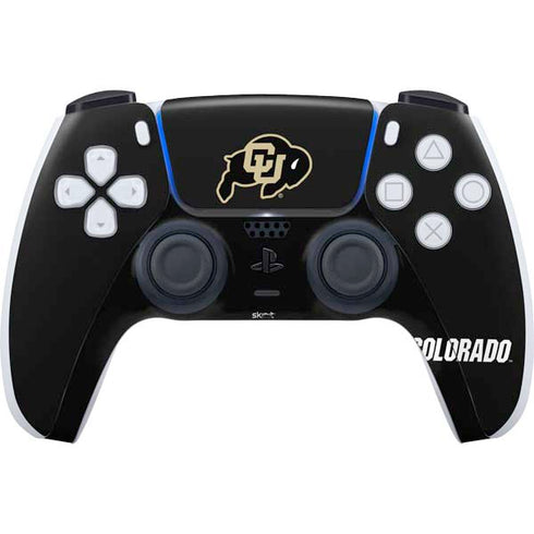 University of Colorado CU Logo on Black PS5 Controller Skin